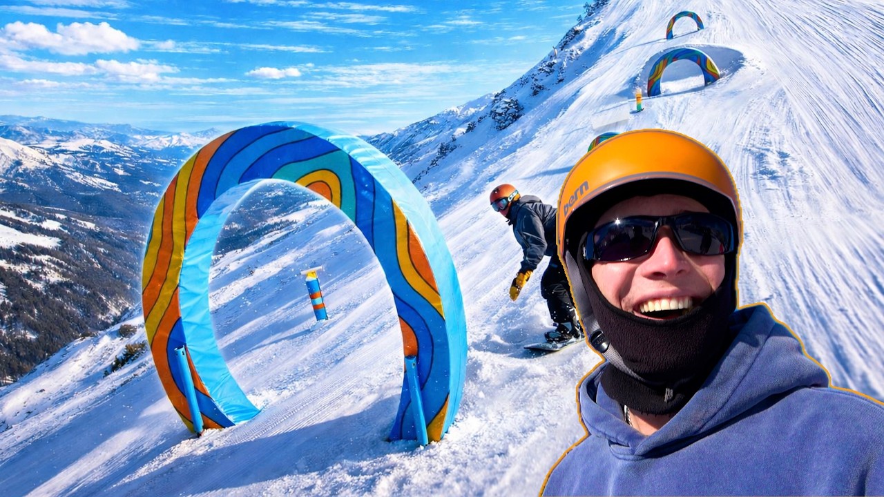 BEGINNER SNOWBOARDER vs EPIC OBSTACLE COURSE!