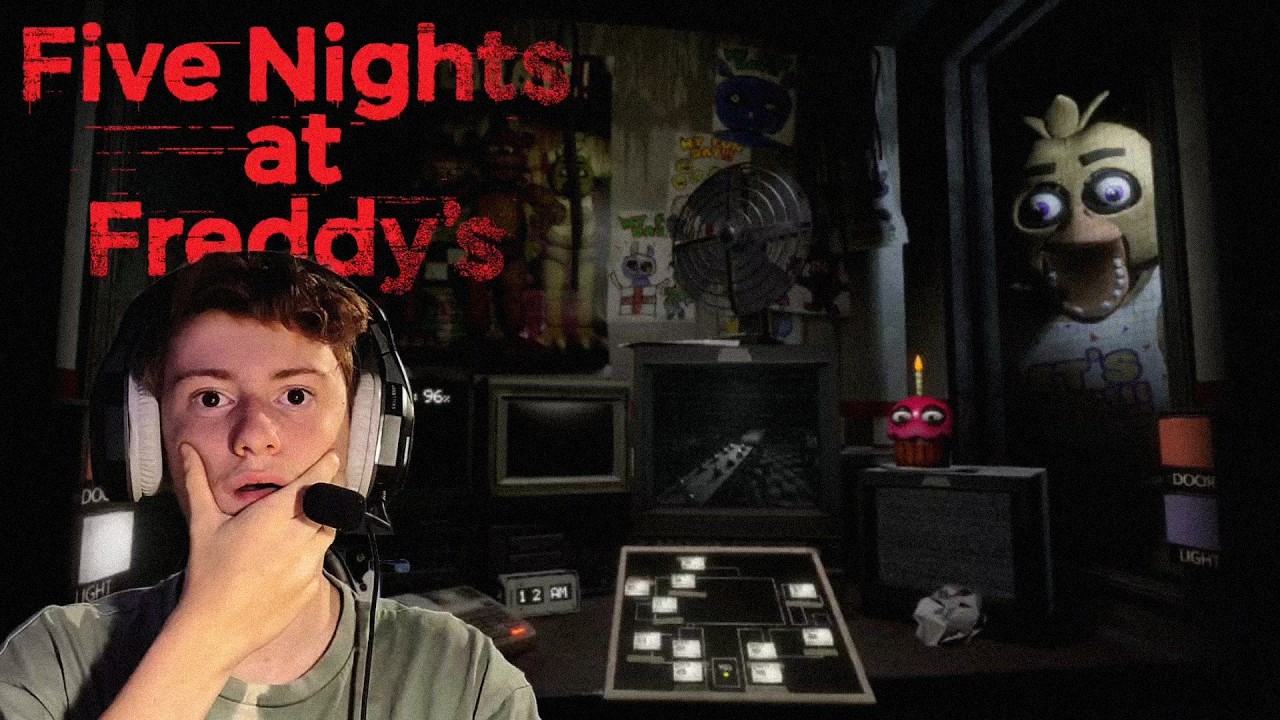 j'essaye de survivre 5 nuits chez Freddy😰🐻 (five night at freddy's 1)