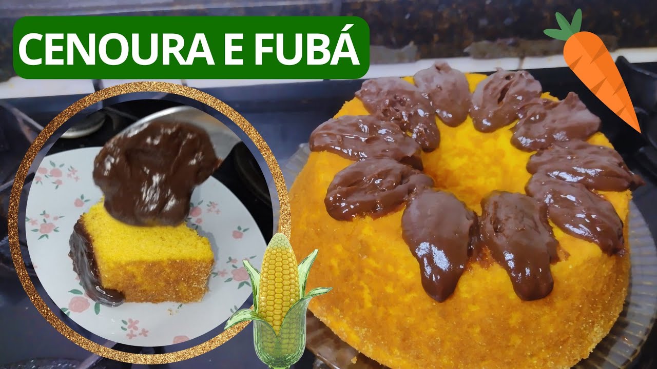 BOLO DE CENOURA SEM FARINHA DE TRIGO
