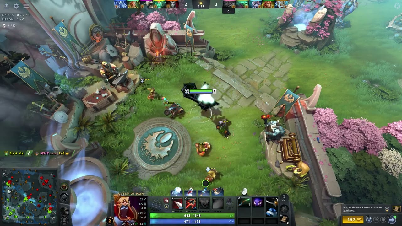 Hero Qreen is support to Sad  haha #dota2