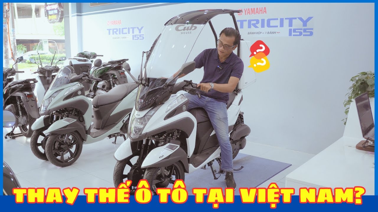 Yamaha Tricity 155 đã về Việt Nam - bánh kép trước rất hay, rất an toàn