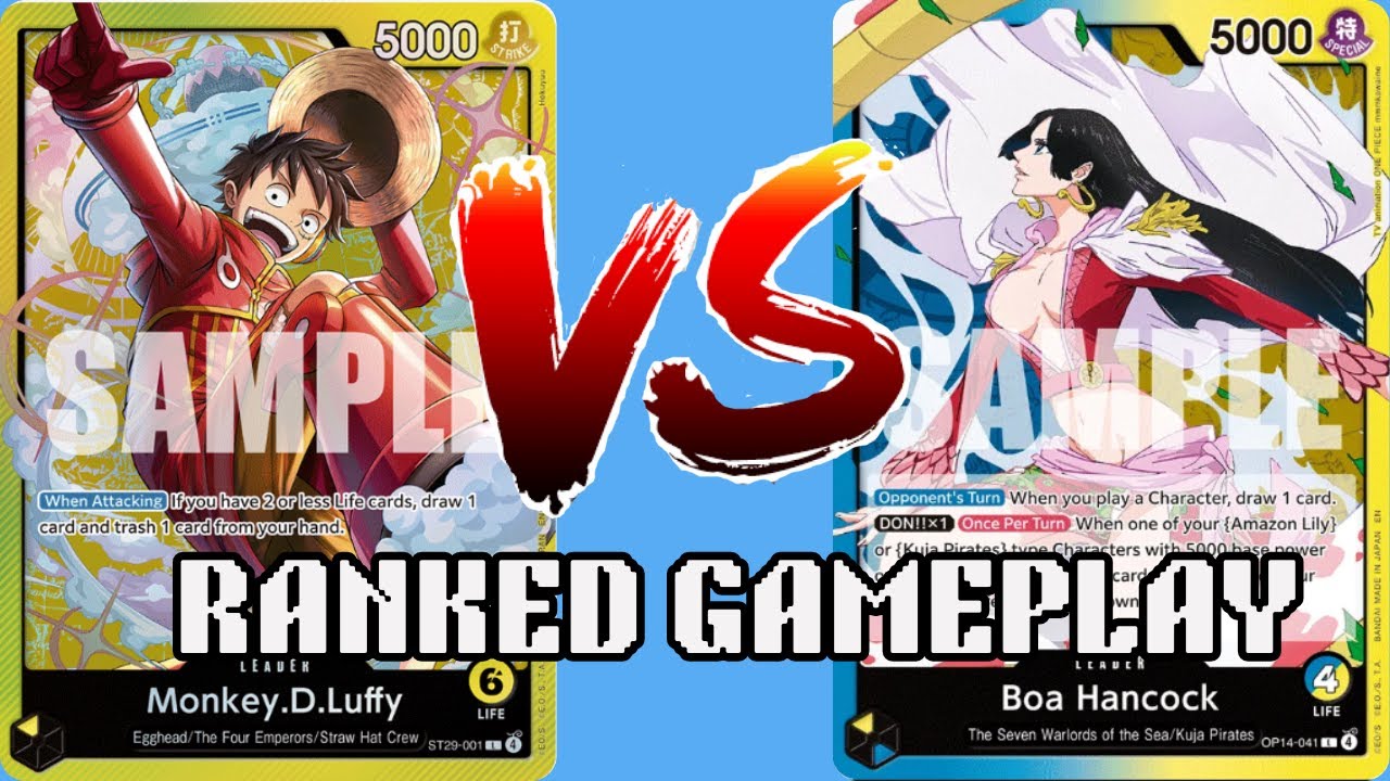 [OP14] Yellow Luffy vs Blue Yellow Boa Hancock High Rated One Piece TCG