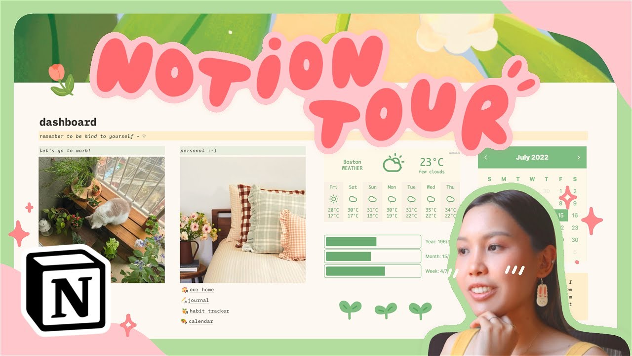 MY NOTION TOUR 🍒 how I organize my work and life (free templates!)