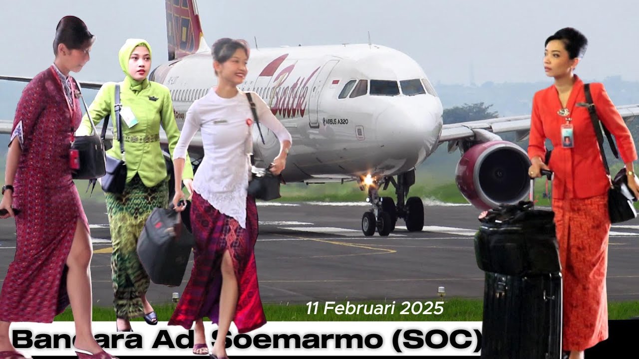 Pramugari-Pramugari di Bandara Adi Soemarmo Solo