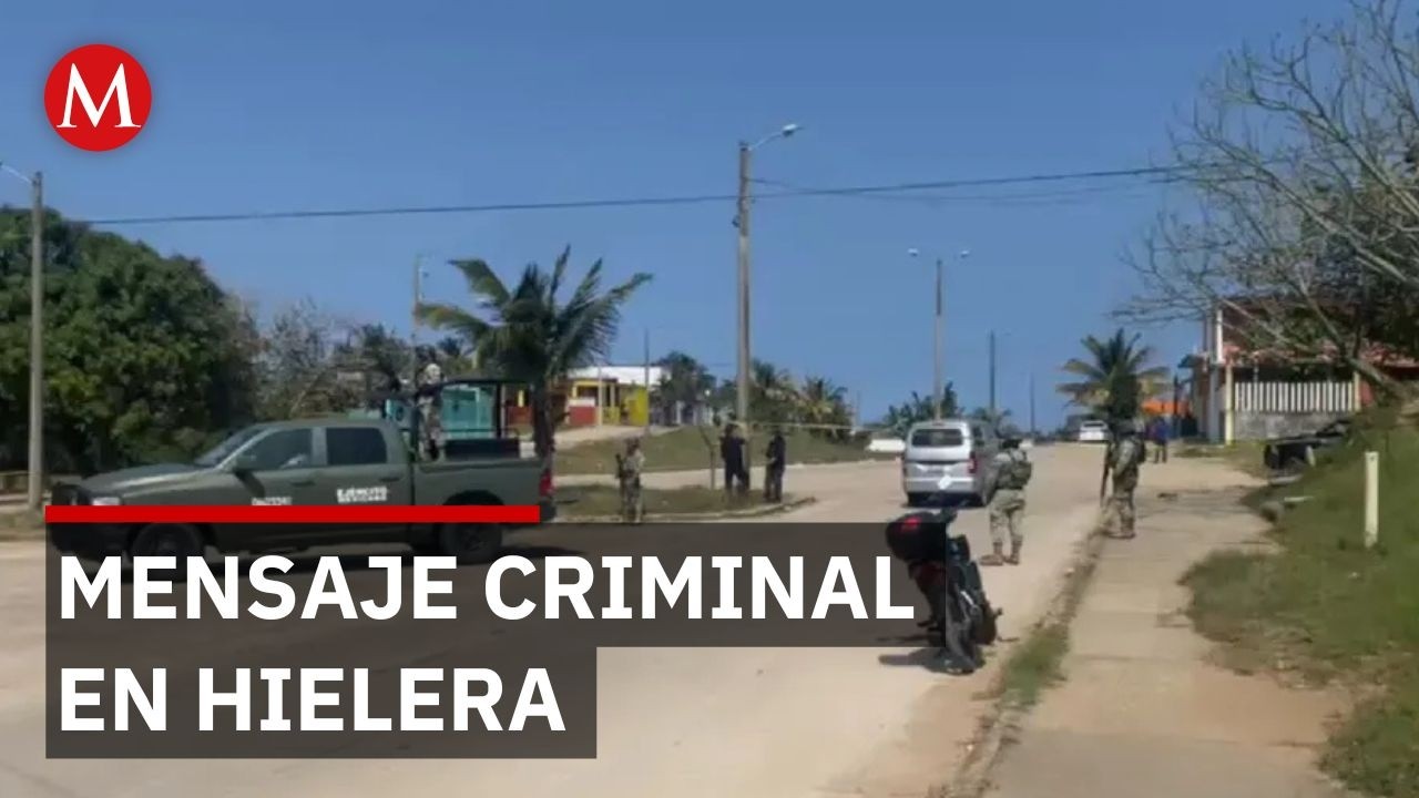 Fue abandonada una hielera con restos humanos cerca de un campo de futbol en Coatzacoalcos