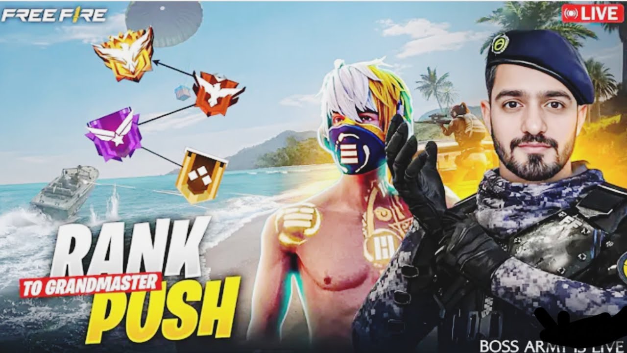 Gold to grandmaster rank push🔥 #ff #freefire