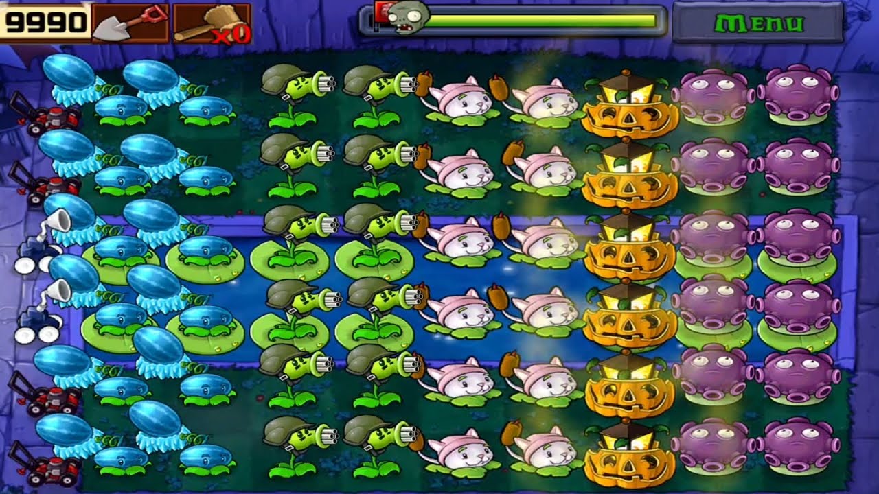 Plants Vs Zombies | Survival Fog | Plants Vs All Zombies Gameplay Full HD 1080p 60fps