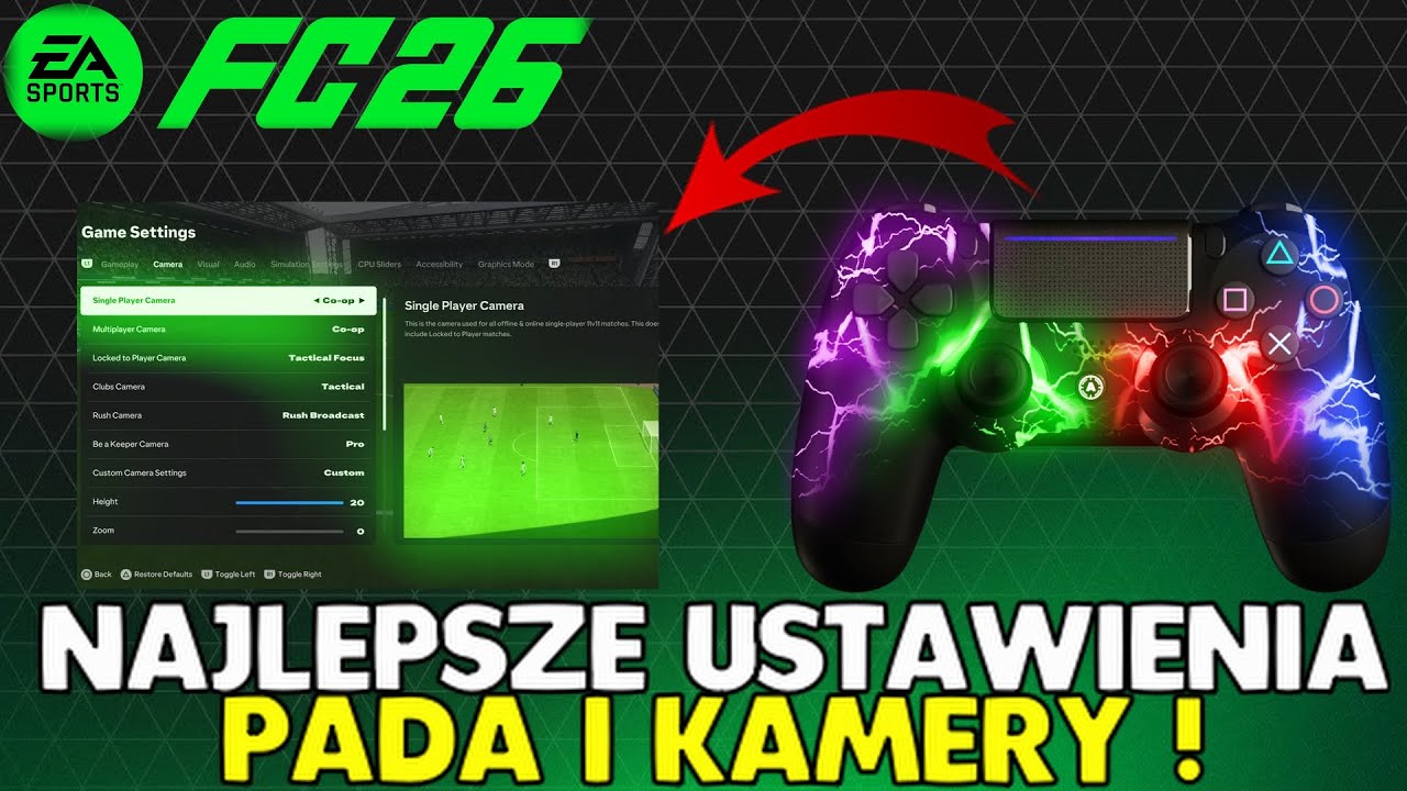 NAJLEPSZE USTAWIENIA PADA I KAMERY W FC 26 !
