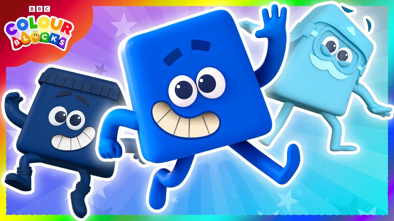 Shades of Blue Showdown | Colours for Kids | @colourblocks