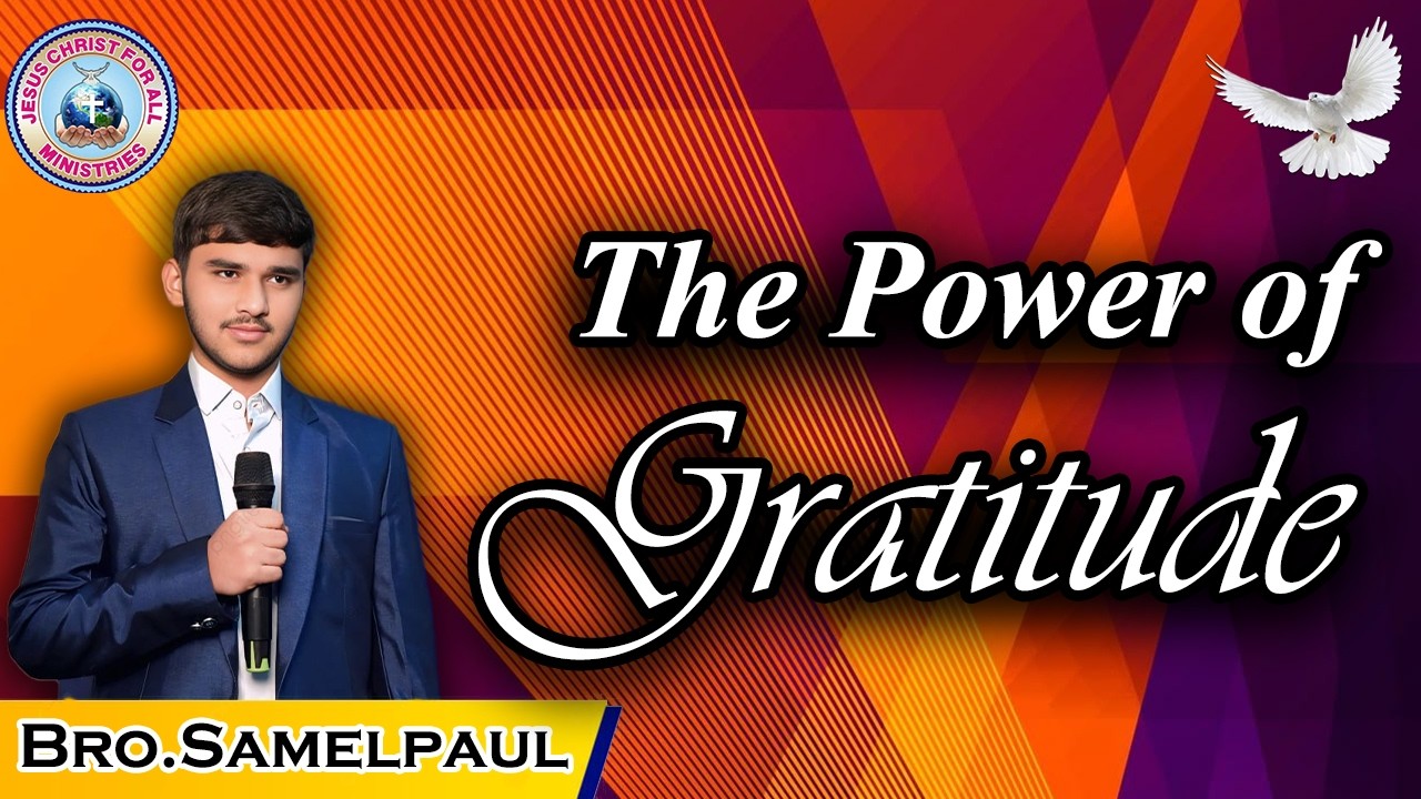 The Power Of Gratitude l Christian English Message Live | Samuel Paul l JCFA Danielpaul