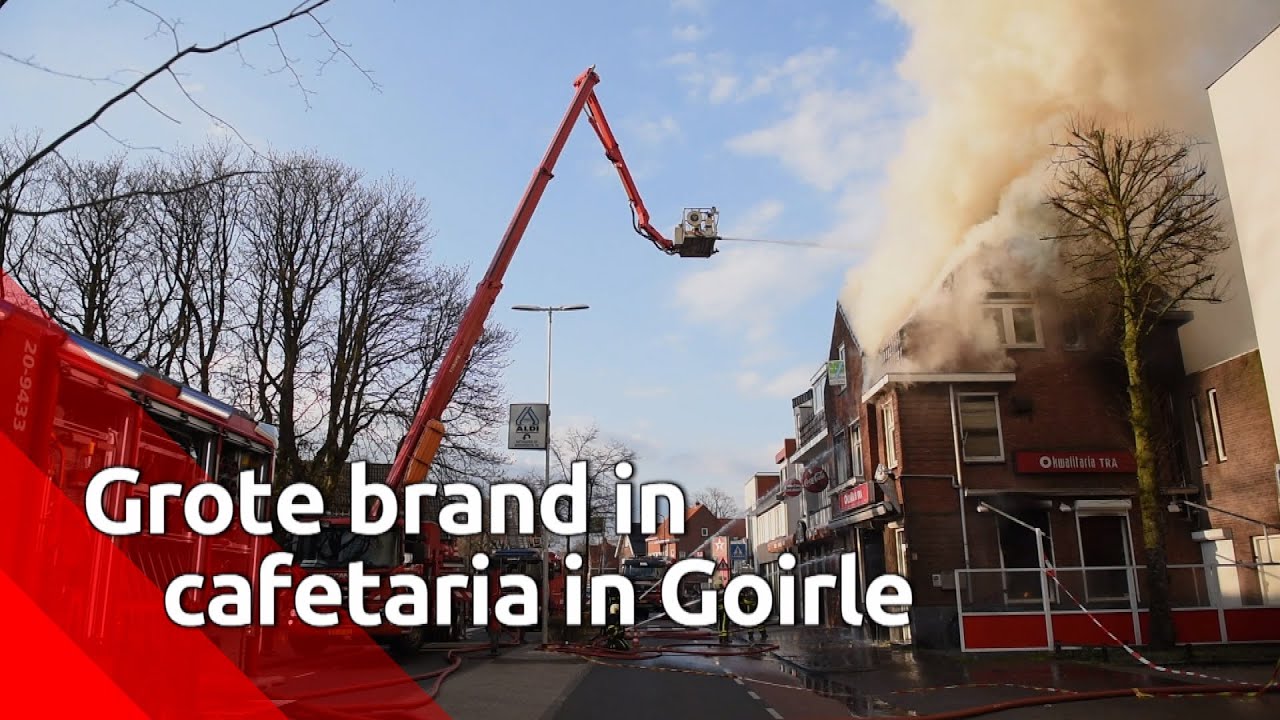 Grote brand in cafetaria in Goirle