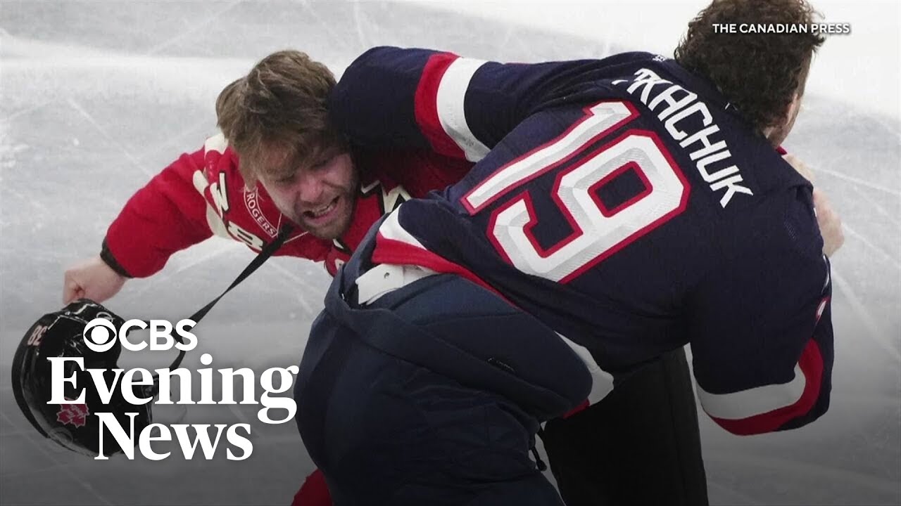 Fans boo U.S. national anthem at U.S.-Canada hockey game