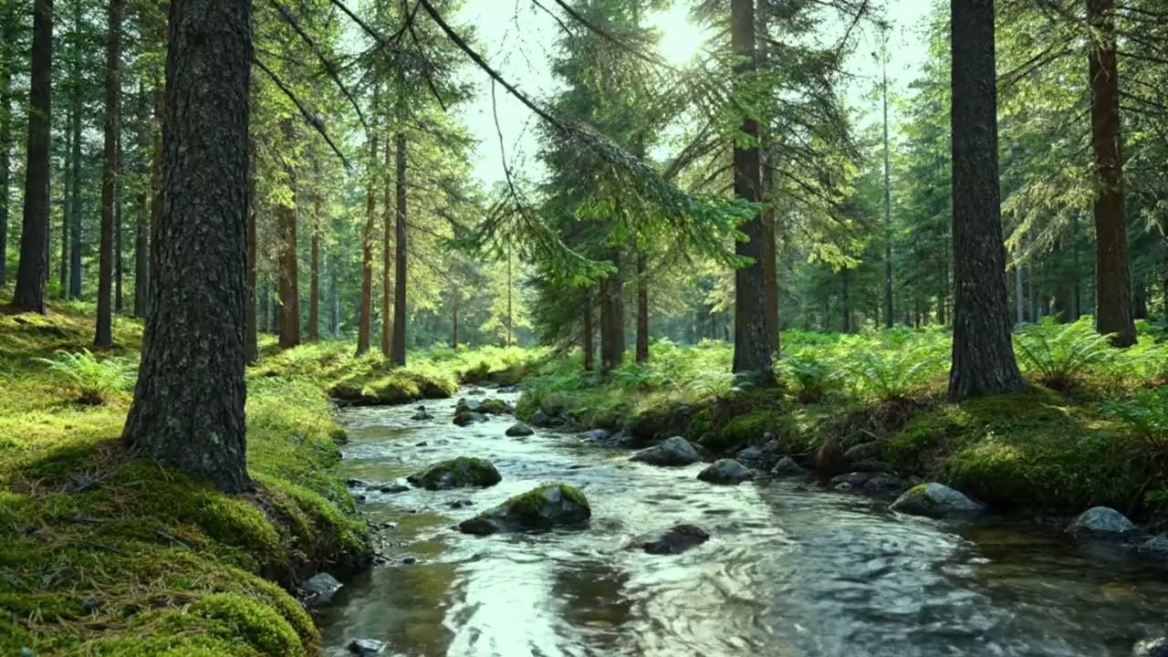 HispersRiver Meditation Sounds  Calm River Water & Birds Nature Ambience
