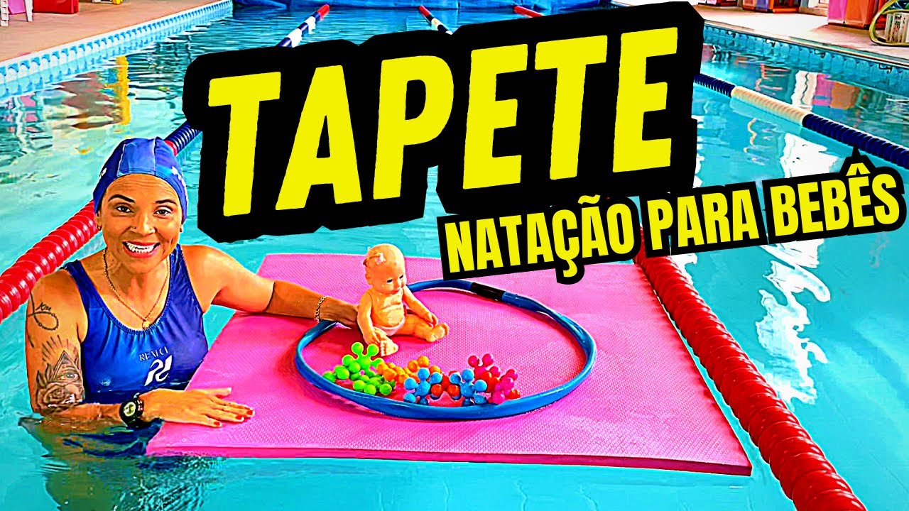 Natação para Bebês e aula prática com o tapete flutuante