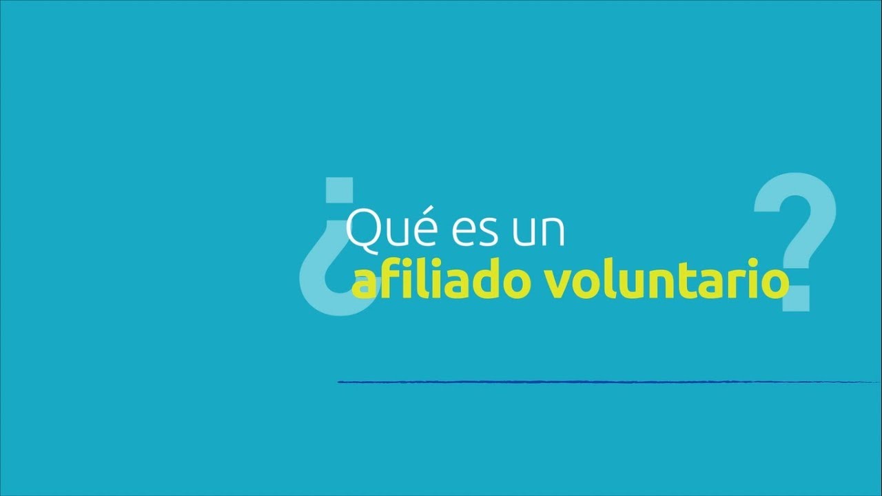 &iquest;Qu&eacute; es un afiliado voluntario?