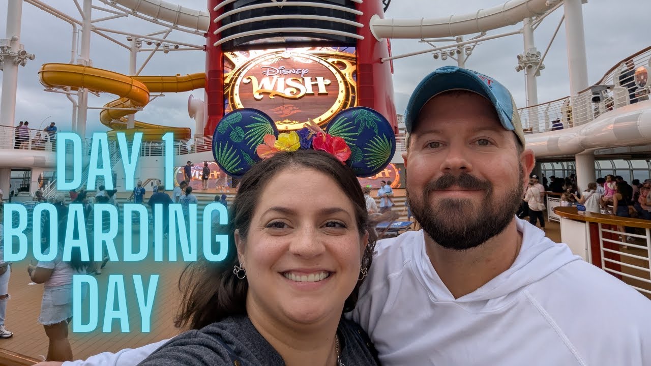 Disney Wish Very Merrytime - Day 1 Boarding Day! Arendelle, Hyperspace Lounge, Mickeys Tree lighting