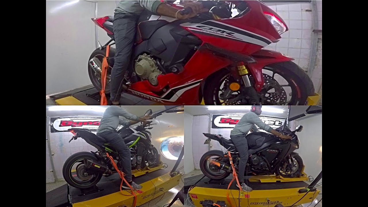 CBR1000RR, Z900 Dyno Run | Loud Exhaust notes!