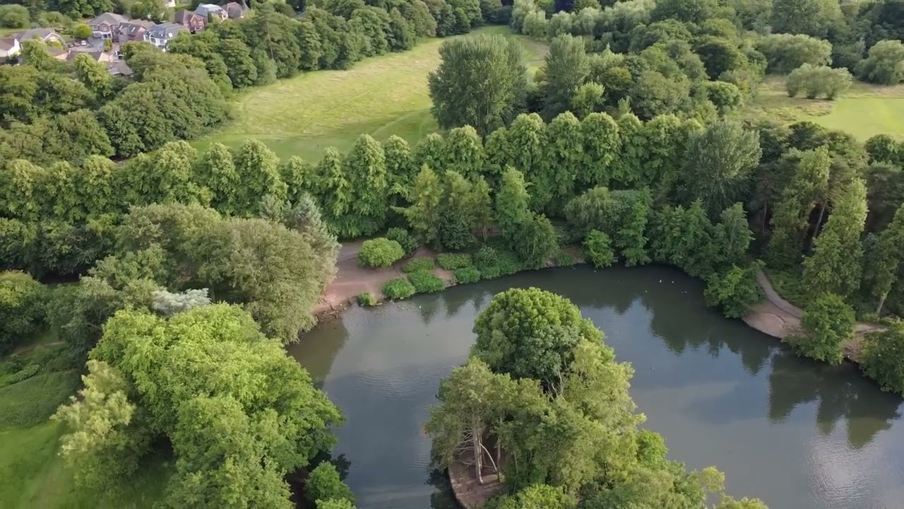 🌿 Calderstones Park Boating Lake – Aerial Views from Above | DJI Mini 4K Drone Footage 🌊