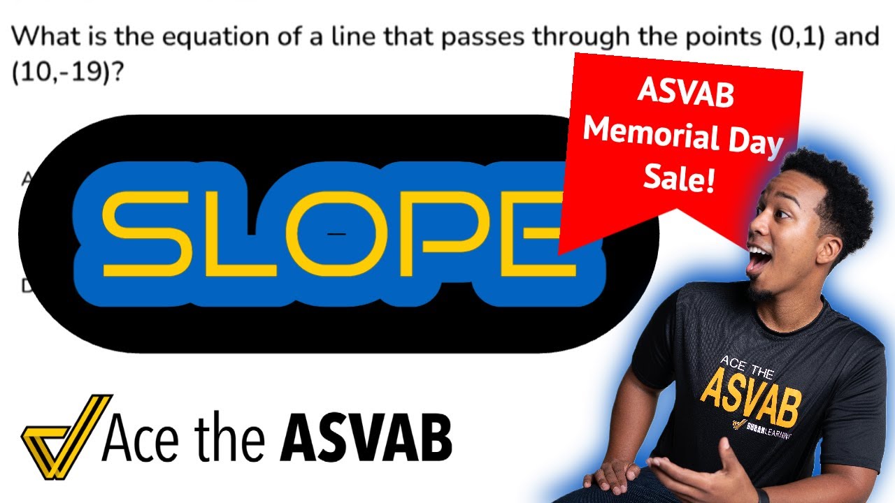 ASVAB Math Knowledge - Slope Practice Test Problem - Save Big and Raise Your Score!