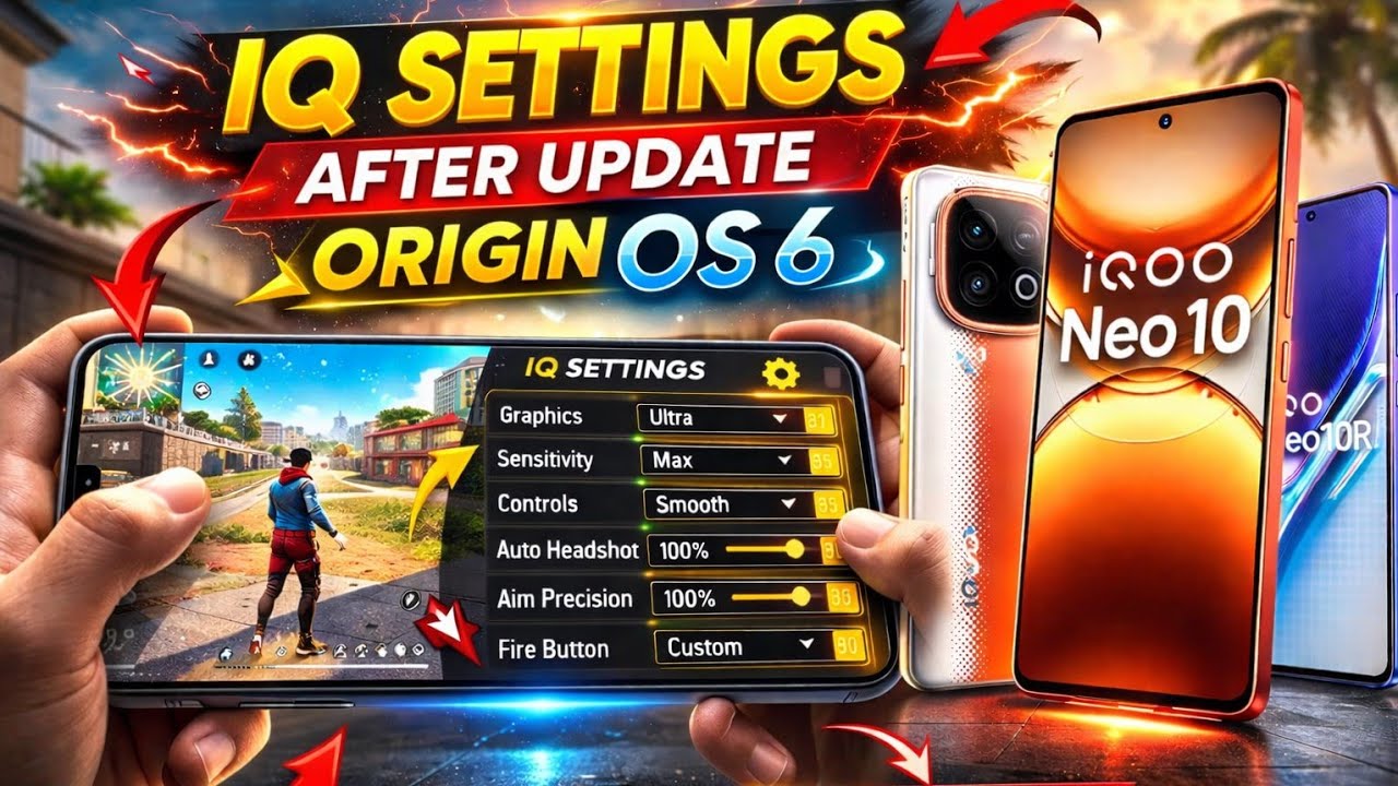 iQOO Best Sensitivity After OriginOS 6 Update ⚡ Free Fire Headshot Settings#FreeFire#iQOO#headshot 