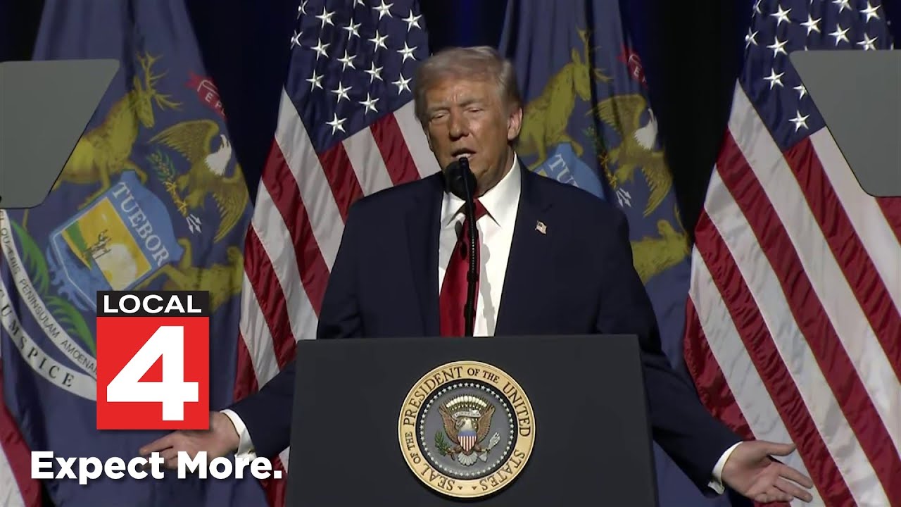 Trump touts tariffs, deregulation, and energy policies in Detroit Economic Club speech