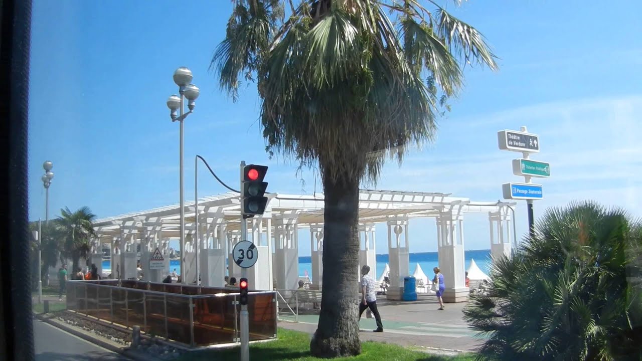 The Bus RIde From Nice International Airport to Downtown Nice