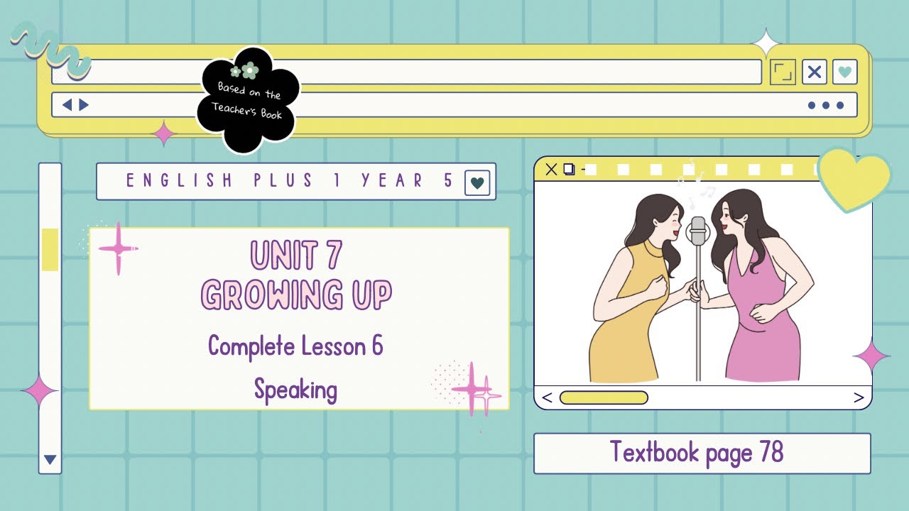 ENGLISH PLUS 1 YR 5 | TEXTBOOK PAGE 78 | UNIT 7 GROWING UP | LESSON 6 | SPEAKING | INTERVIEW