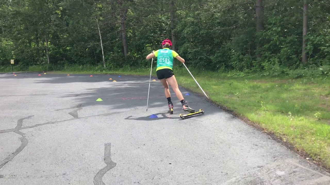 Girls Rollerski Agility Course | Central Regional Elite Group Camp