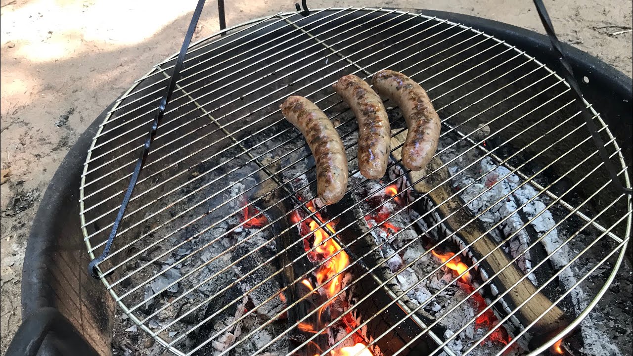 Wild Rice Brats Slow Roasted Over A Campfire, Awesome!