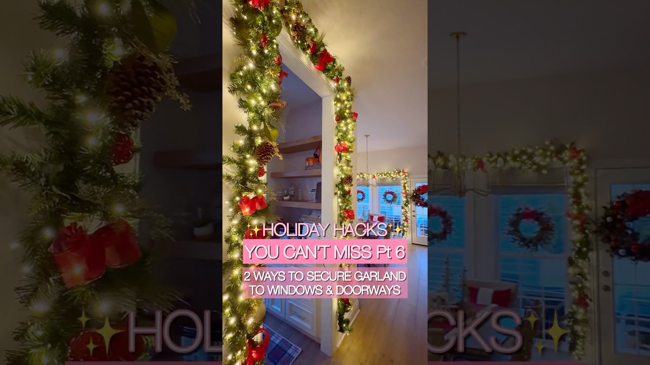 🎄 Праздничные хитрости, часть 6: два забавных способа повесить гирлянду для создания праздничного...