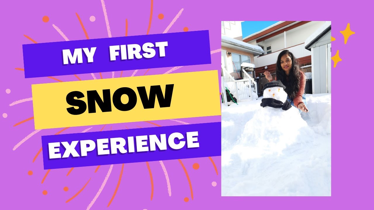 My first snow experience❄️| snowy day in Canada | mini vlog