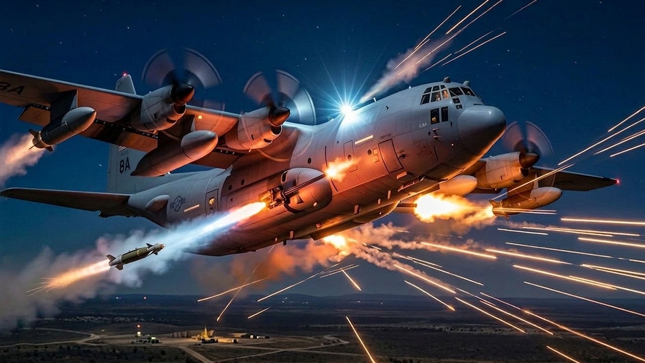 Watch This US AC-130 Gunship Unleash Its Incredible Firepower!