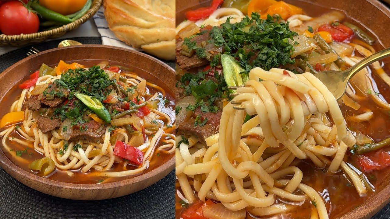 Uyg’urcha lag’mon say tayyorlash / Самый вкусный Лагман! Уйгурский Лагман.