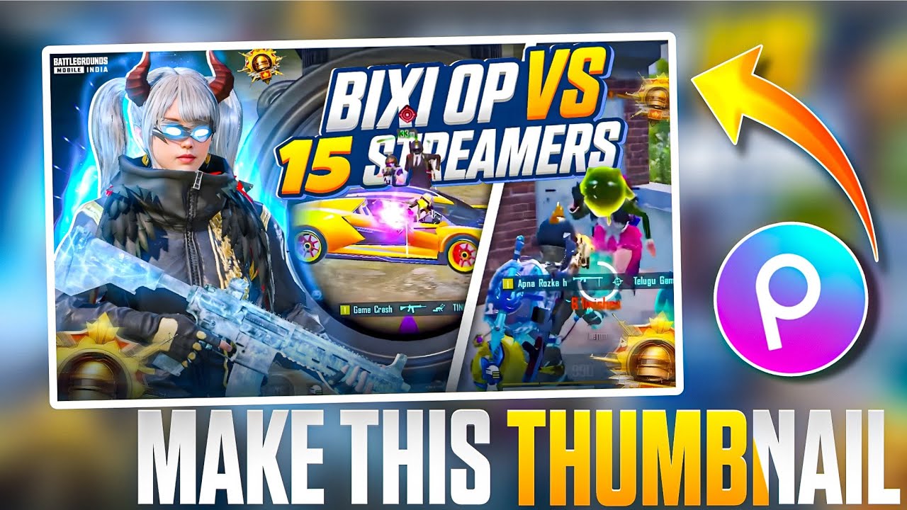 Make This Amazing Thumbnail Like a@TheBixiOP in Picsart 🔥Bgmi/Pubg Thumbnail Tutorial
