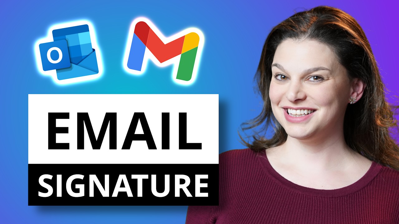Make Outlook & Gmail Signature using Canva