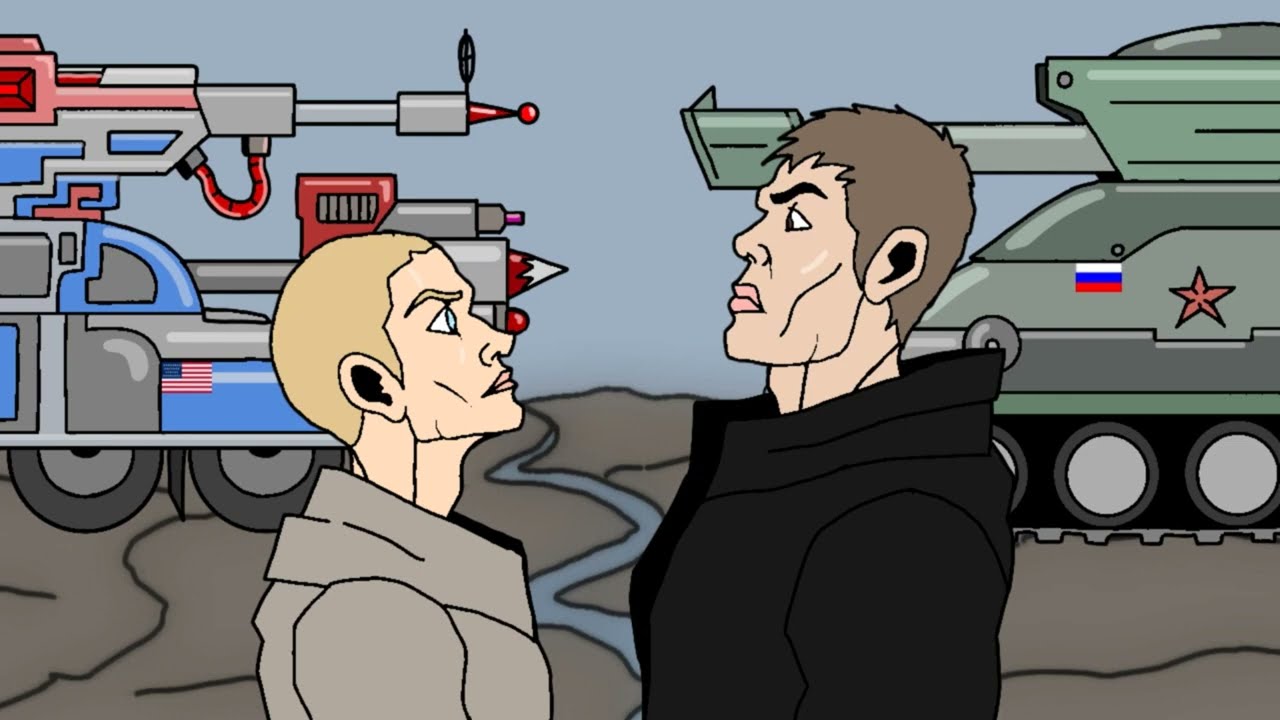 American rap vs Russian rap Battle Rap (Animation)