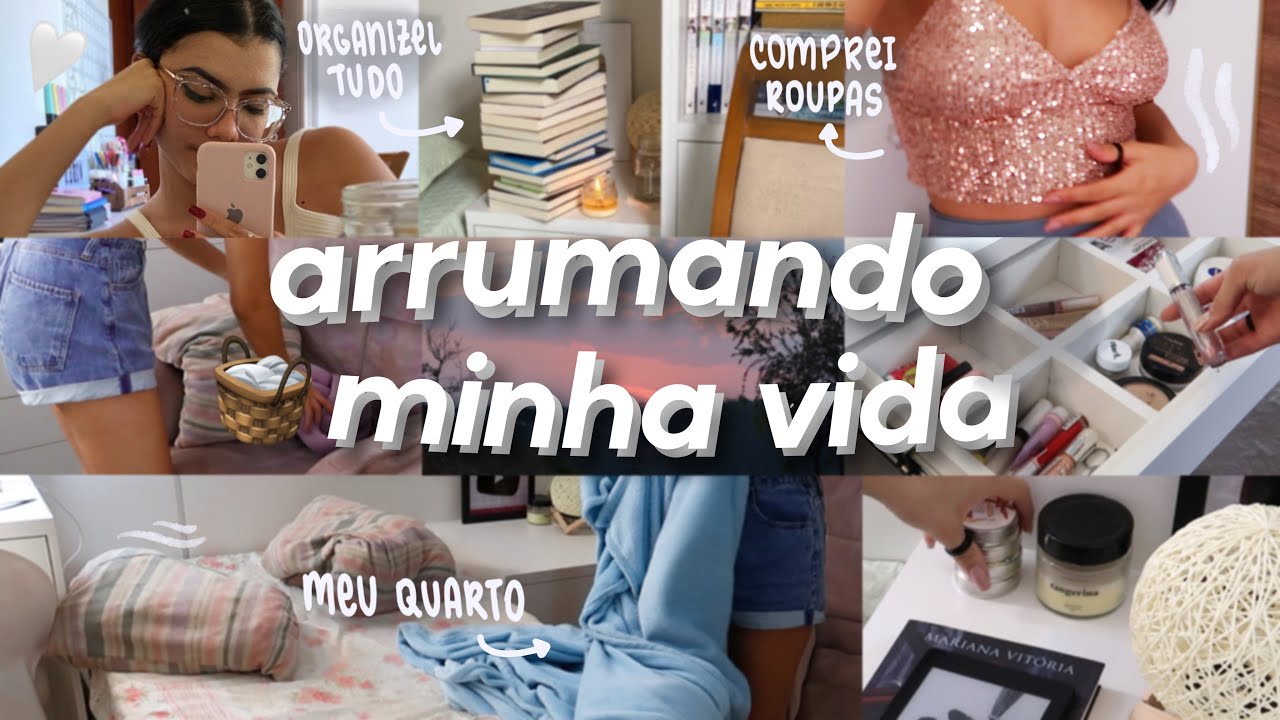arrumando minha vida inteira 🧺| roupas novas, limpei meu quarto & hábitos 🧽✨