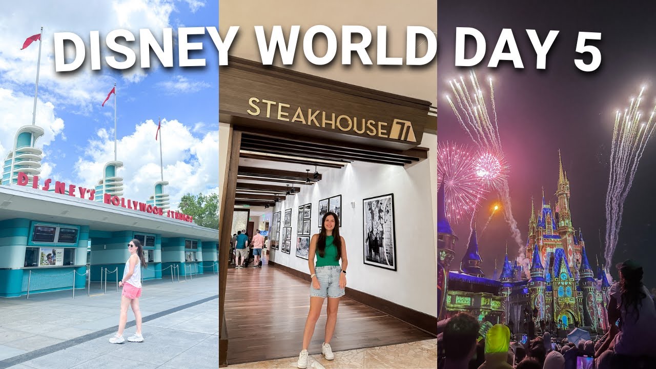 ВИДЕОБЛОГ, ПОСВЯЩЕННЫЙ 5-МУ ДНЮ МИРА ДИСНЕЙ - Hollywood Studios, ужин в Steakhouse 71 и фейерверк...