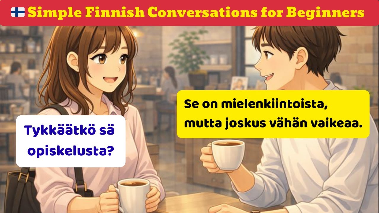 🇫🇮 Simple Finnish Conversations for Beginners  ✅ Real-Life Dialogues (A1–A2).