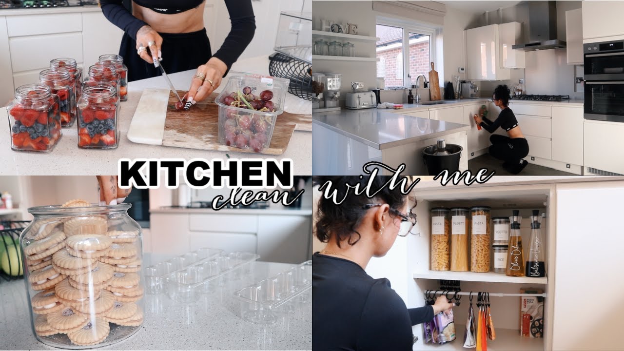 KITCHEN CLEAN, ORGANISE AND RESTOCK WITH ME | motivational and satisfying