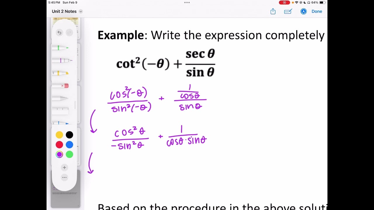 Section 9.1 - Trig Identities