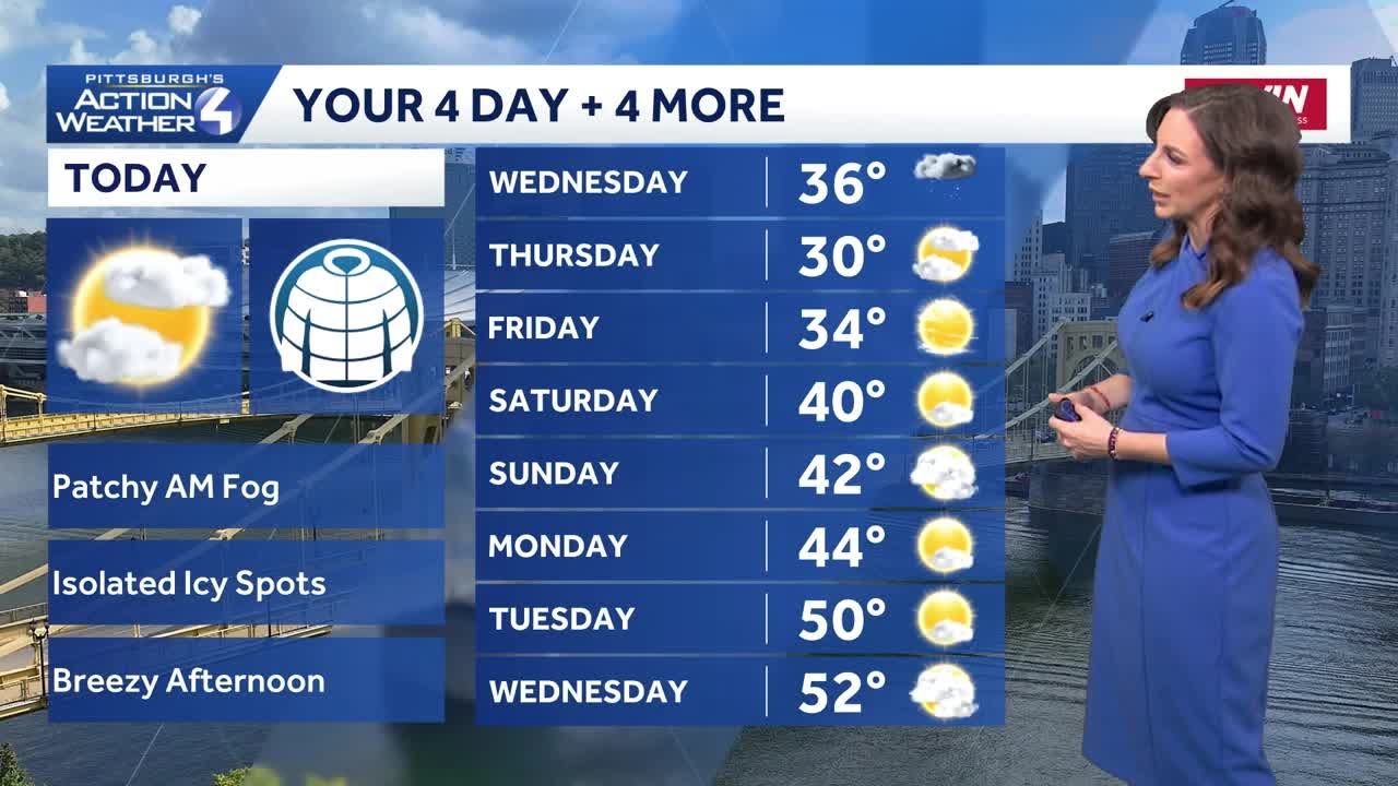 Isolated Flurries and Continued Snow Melt for Western PA