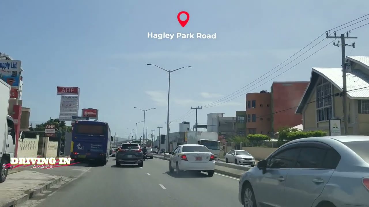 Driving from Half Way Tree to Mandela Highway Jamaica