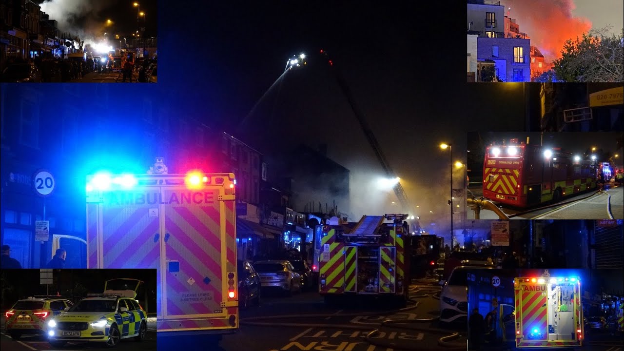 *SHOP FIRE* 🔥 + FLATS 15 Fire Appliances And 100 FireFighters Tackle Serious Fire In Forest Hill LDN