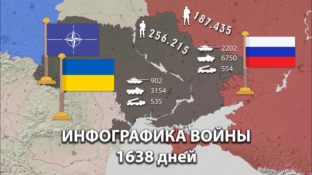Война на Украине. Карта СВО, численность. День за днем. (1638 дней)