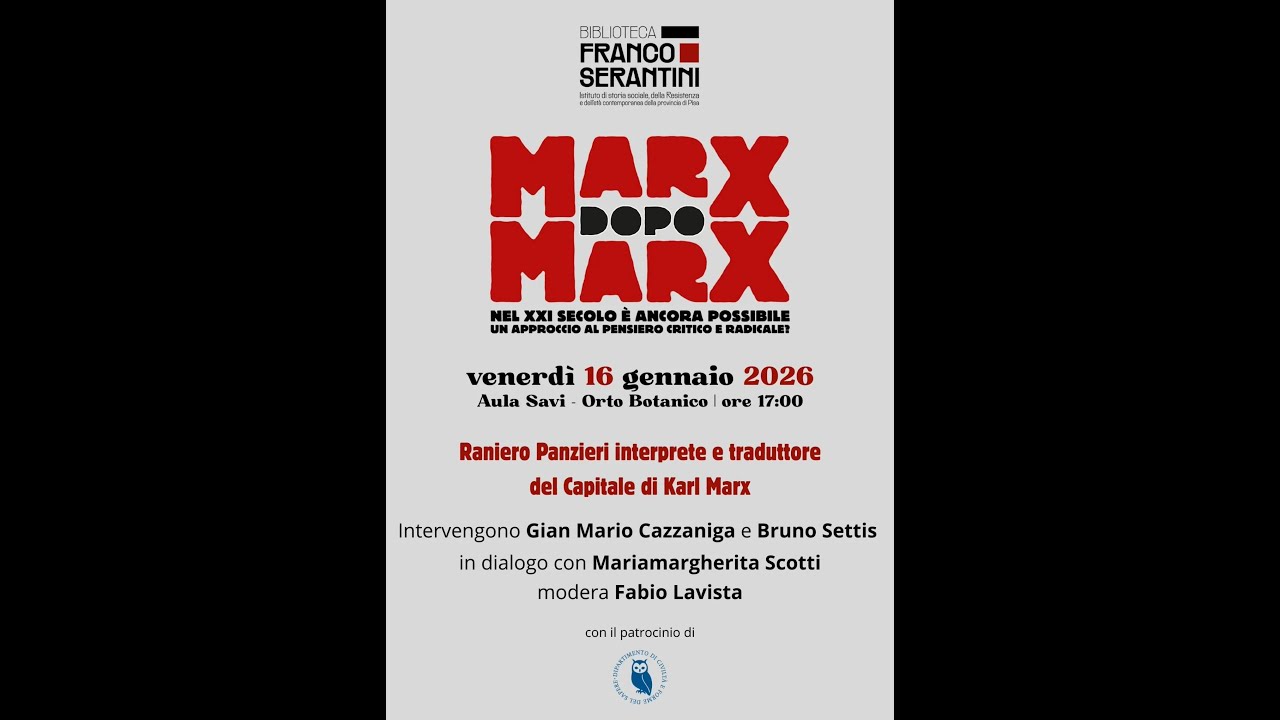 Raniero Panzieri interprete e traduttore del Capitale di Karl Marx