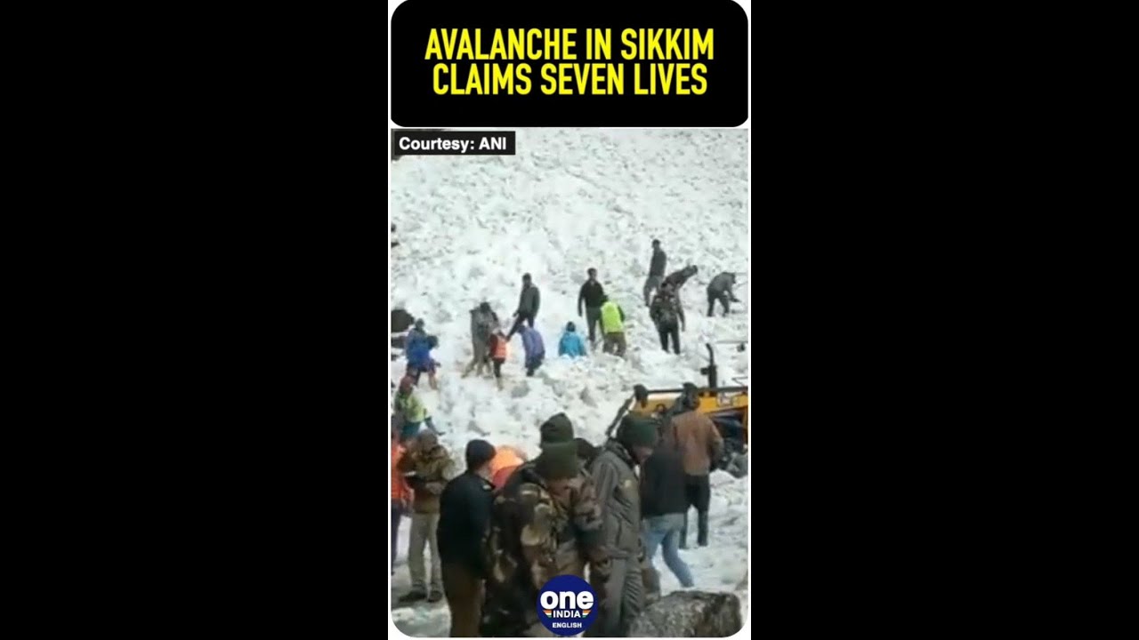Sikkim: Massive avalanche claims lives of 7 people, Watch | Oneindia News