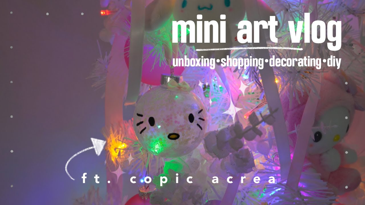 ∘₊✧ mini art vlog ∘₊✧ unboxing new copic markers, diy ornaments, decorating for Christmas etc..