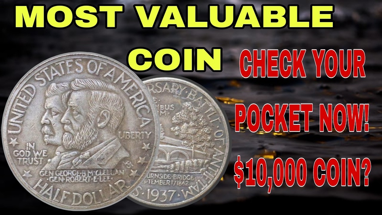 1937 Antietam Half Dollar Value Today | 90% Silver Civil War Commemorative Coin Worth