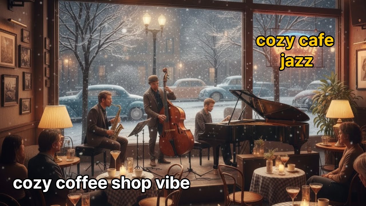 cozy coffee shop vibe Cozy Cafe Jazz Relaxing Jazz Smooth jazz piano Music for Studying, Working